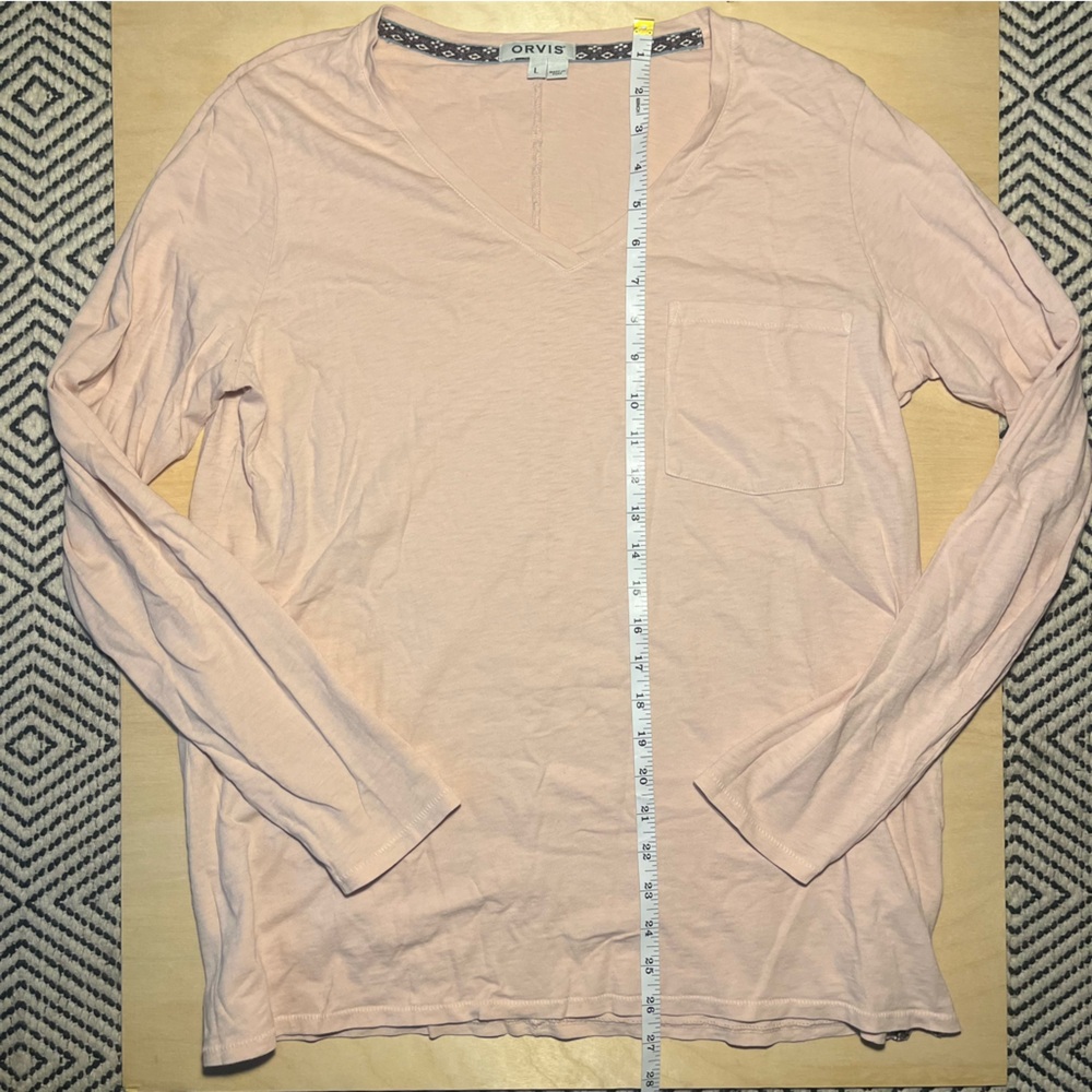 Orvis great quality natural fiber 100 % cotton women’s pink long sleeve shirt